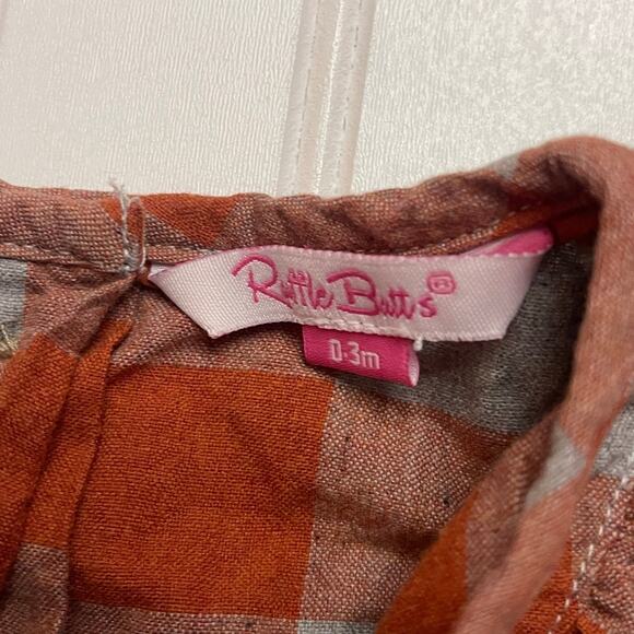 RuffleButts Baby Girls Long Sleeve Knit Print Bubble Romper Size 0/3 Months - Picture 2 of 4